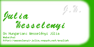 julia wesselenyi business card