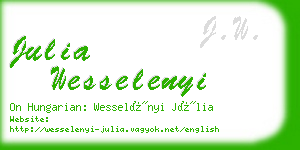 julia wesselenyi business card